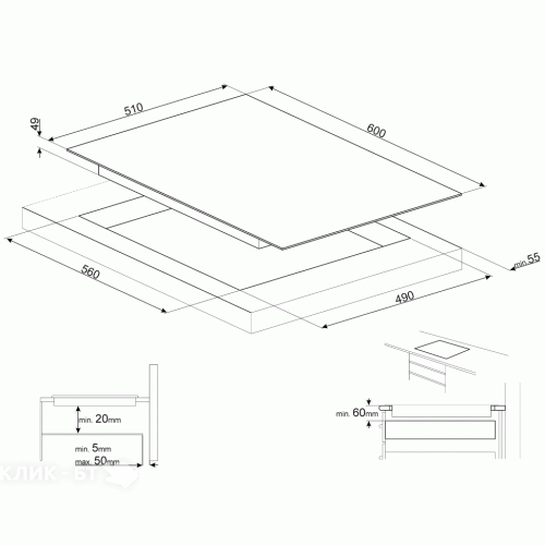 Варочная поверхность SMEG SI2M7643B