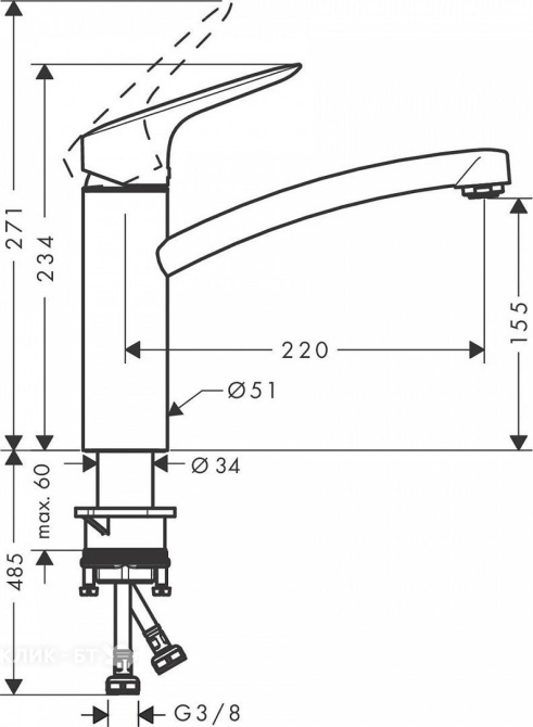 Смеситель HANSGROHE Logis 71832000