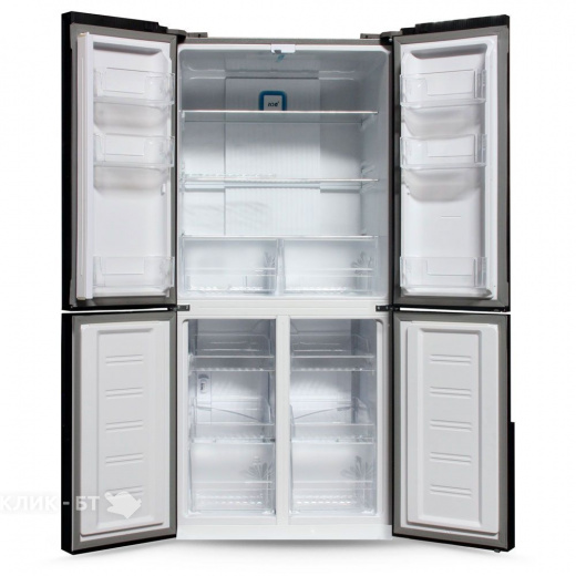 Холодильник Ginzzu NFK-500 белое стекло