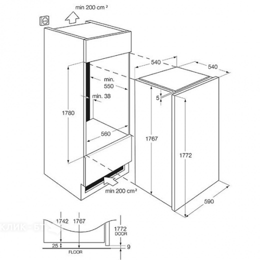Морозильная камера ELECTROLUX eux2245aox