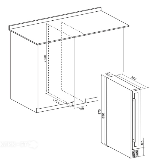 Винный шкаф KUPPERSBERG RBW 15