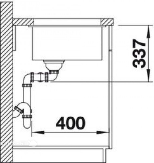 Кухонная мойка Blanco SUBLINE 350/350-U SILGRANIT жемчужный с отв.арм. InFino (арт.523577)