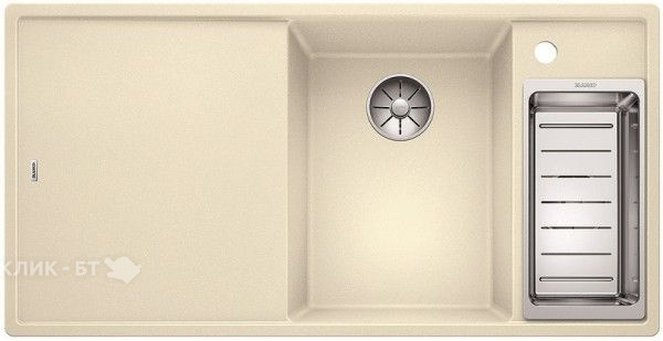 Кухонная мойка Blanco AXIA III 6 S-F жасмин чаша справа, доска ясень c кл.-авт. InFino (арт.523487)