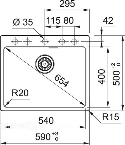 Кухонная мойка FRANKE MRG 610-54 черный (114.0661.703)