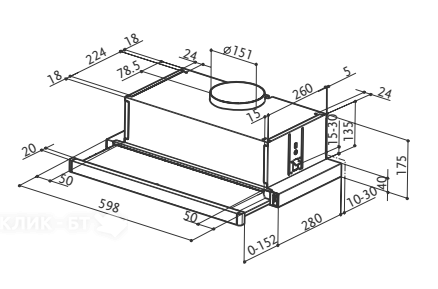 Вытяжка FABER 110.0294.082 FLEXA GLASS M6 W A60, М/КАССЕТА