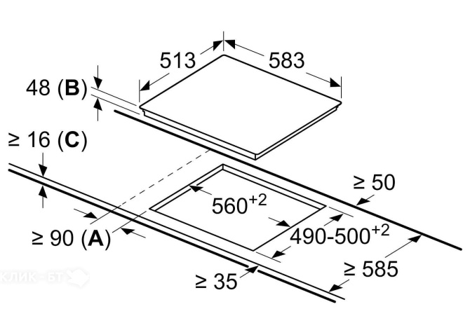 Варочная поверхность BOSCH PKN645B17E
