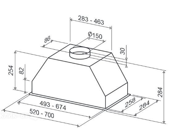 Вытяжка BEST VISSO ASC XS 50, PASC580 FPX (07E07008C)
