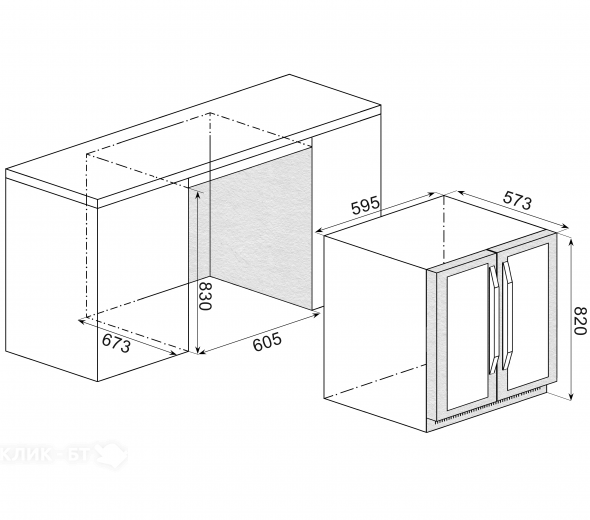 Винный шкаф WINE CRAFT SC-30BZ2 Grand Cru (под столешницу)