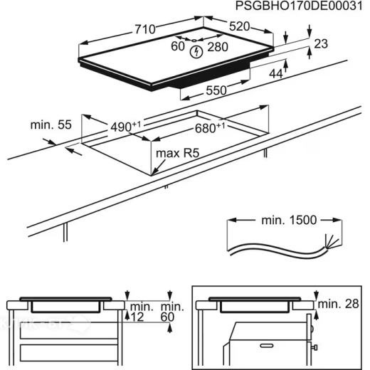 Варочная поверхность ELECTROLUX EIS7548
