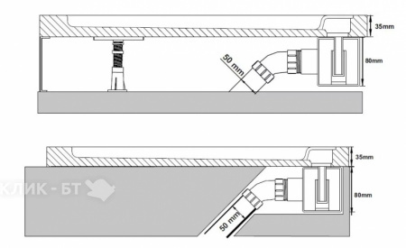 Душевой поддон WELTWASSER TRS 1280 сифон