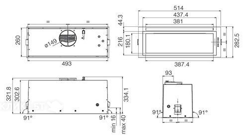 Вытяжка JET AIR PLANE LUX BL MAT/A/52 (PRF0175762)