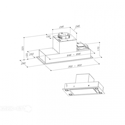 Вытяжка SIRIUS SL903 P 90