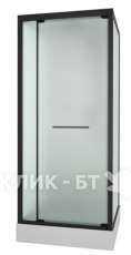 Душевая кабина FRANK F401 М Black пристенная низкий поддон матовое стекло
