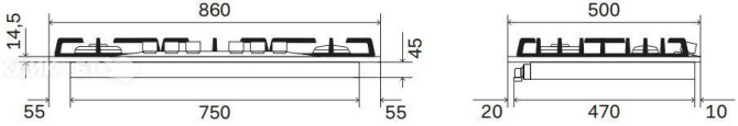 Варочная поверхность ILVE HCB 906CN/SSC