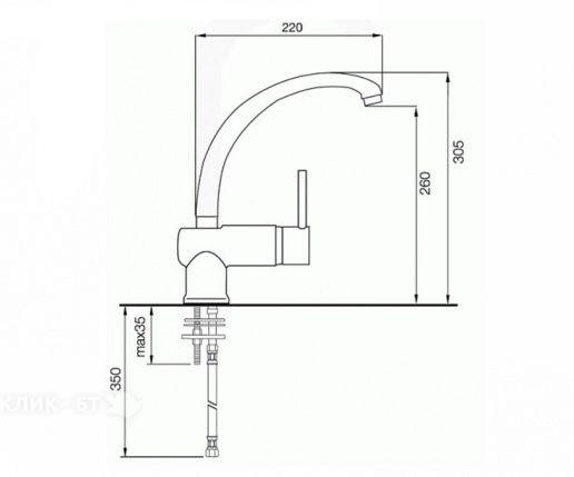 Смеситель Italmix INDUSTRIALE 0632 GREY (серый 03)