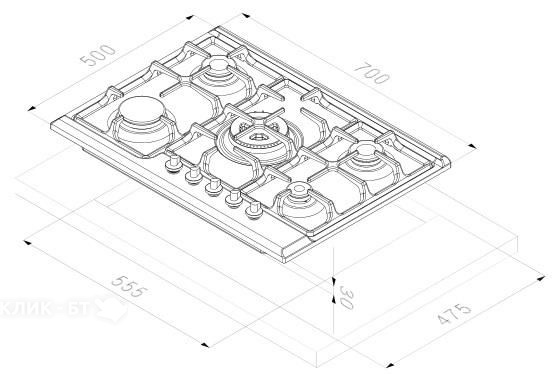 Варочная поверхность KORTING hg 7115 ctrn