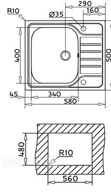 Кухонная мойка TEKA 580.500 1b 1/2d микротекстура (pa330m3001)