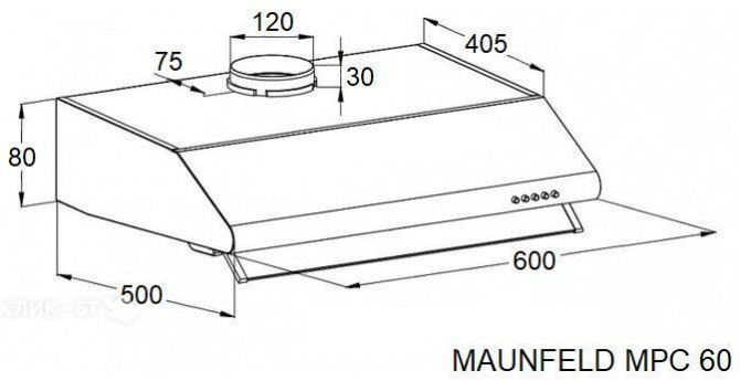 Вытяжка MAUNFELD mpc 60 white