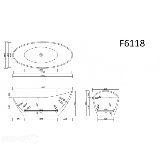 Ванна FRANK F6118 White