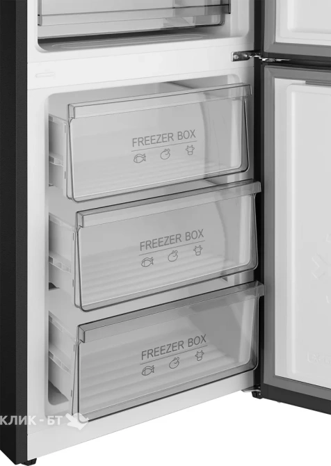 Холодильник WEISSGAUFF WRK 185 Total NoFrost Inverter Black Inox