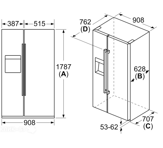 Холодильник BOSCH KAI93VI304