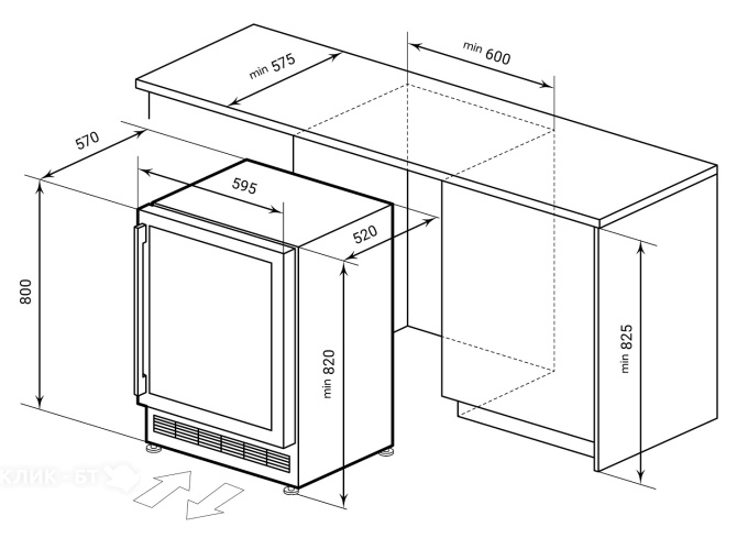 Винный шкаф LEX LWD6054BL