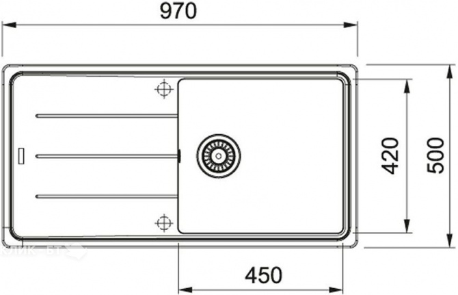 Кухонная мойка FRANKE BFG 611-97 белый (114.0276.119)