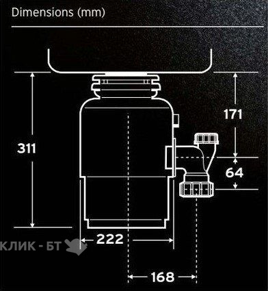 Измельчитель пищевых отходов IN SINK ERATOR ISE Evolution 150
