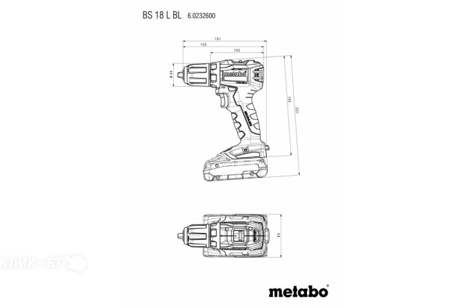 Дрель-шуруповерт Metabo BS 18 L BL 602326800