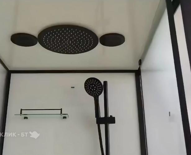Душевая кабина FRANK F401 М Black пристенная низкий поддон матовое стекло
