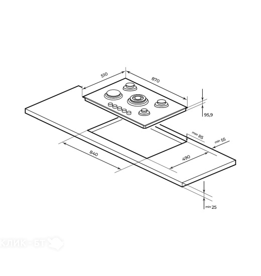 Варочная поверхность MILLEN MGH 901 WH