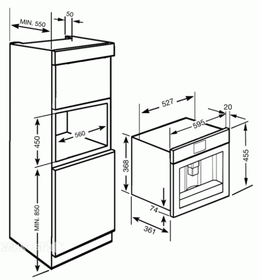 Встраиваемая кофемашина SMEG cmsc45b