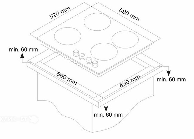 Варочная поверхность SIMFER H60V41R516
