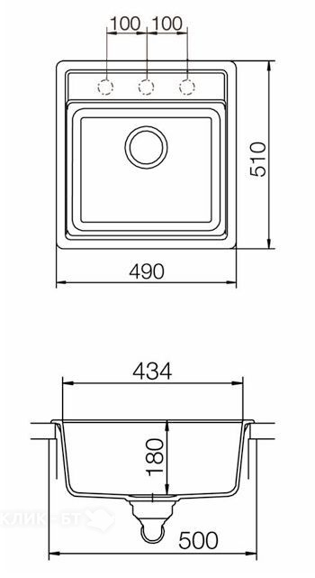 Кухонная мойка SCHOCK 700336  nemo 50 (n-100s) cristalite 490x510 оникс
