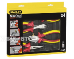 Набор из плоскогубцев и кусачек электрика 4 шт STANLEY MaxSteel VDE 1000V 4-84-489