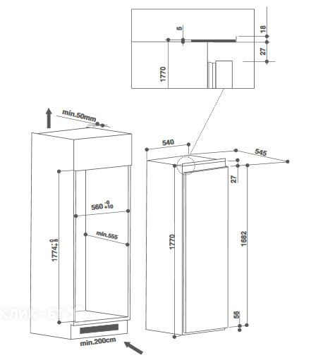 Холодильник KITCHENAID KCBMR 18602