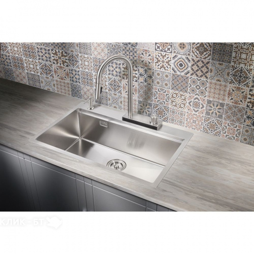 Кухонная мойка MILACIO Denia 75 Steel MC.77420 нержавеющая сталь