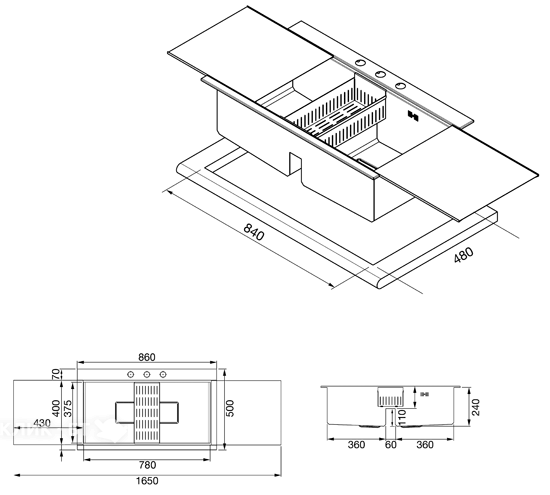 Кухонная мойка SMEG lqvs862-1