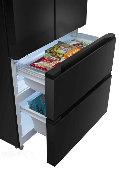 Холодильник MEFERI MFR83BLACK IX TOTAL NO FROST FRENCH DOOR COMFORT