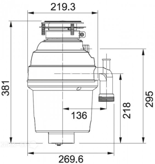 Измельчитель FRANKE 134.0287.932 FRANKE TP 75