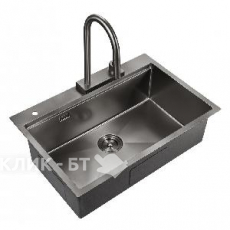 Кухонная мойка MILACIO Denia 75 Steel MC.77429 вороненая сталь