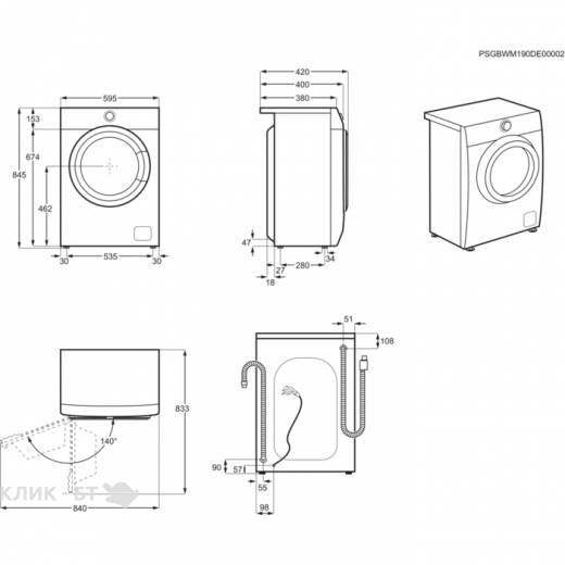 Стиральная машина Electrolux EW6S4R06BX
