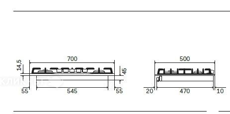 Варочная поверхность ILVE HCB 70SDN/MGB