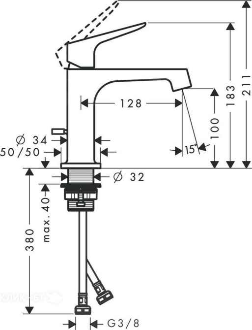 Смеситель AXOR Citterio M 34010000