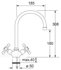 Смеситель FRANKE ambra alto хром