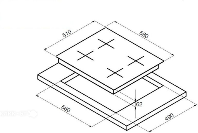 Варочная поверхность KORTING hi 6450 ri