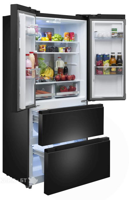 Холодильник MEFERI MFR83BLACK IX TOTAL NO FROST FRENCH DOOR COMFORT