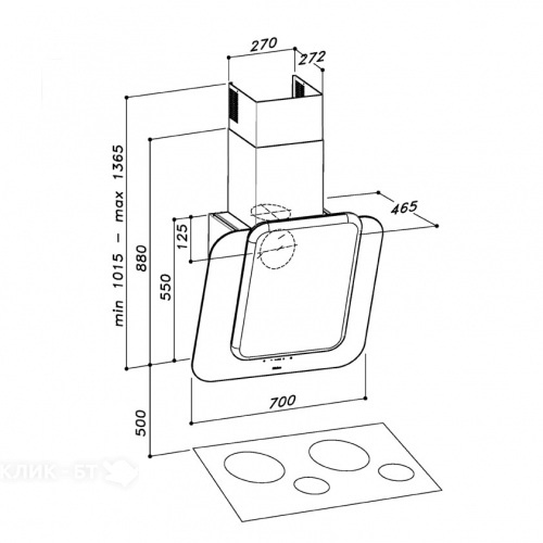 Вытяжка SIRIUS SLTC103 SQUARES black/gold