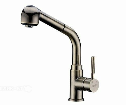Смеситель WasserKraft А8237 с выдвижной лейкой светлая бронза
