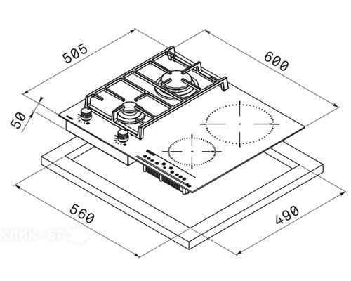 Варочная поверхность Teka TWIN IG 620 2G AI AL CI